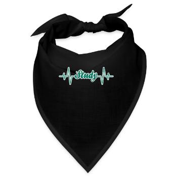 Studieren Herzschlag - Bandana - Schwarz - Vorne