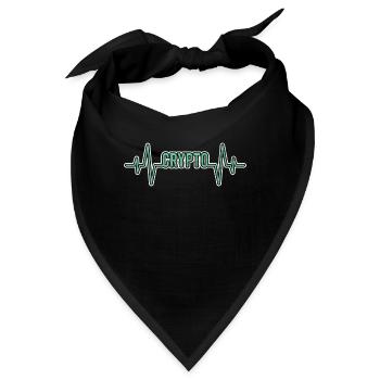 Krypto Kryptowährung Herzschlag - Bandana - Schwarz - Vorne