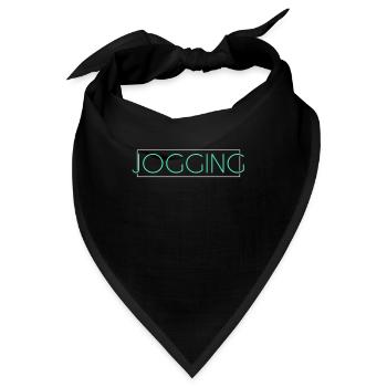 Joggen Jogging Schriftzug - Bandana - Schwarz - Vorne