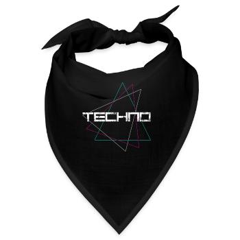 Techno - Bandana - Schwarz - Vorne