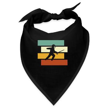 Fechten Retro - Bandana - Schwarz - Vorne