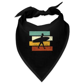 Surfen Retro - Bandana - Schwarz - Vorne