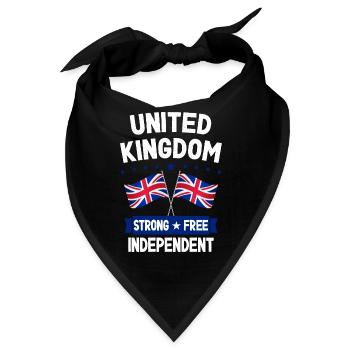 Großbritannien - Bandana - Schwarz - Vorne