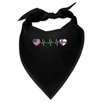 Färöer Inseln - Bandana - Schwarz - Vorne