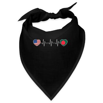 Bangladesch - Bandana - Schwarz - Vorne