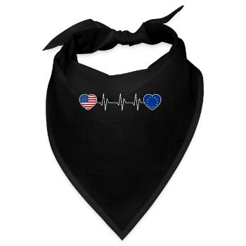 Europäische Union - Bandana - Schwarz - Vorne