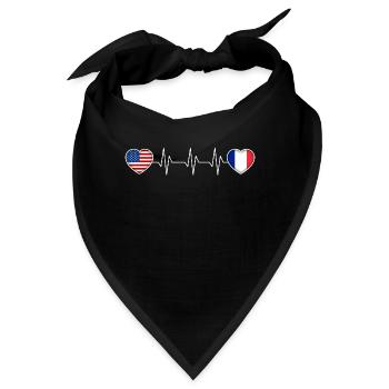 Frankreich - Bandana - Schwarz - Vorne