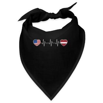 Lettland - Bandana - Schwarz - Vorne