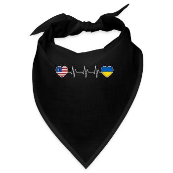Ukraine - Bandana - Schwarz - Vorne