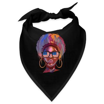 USA - Bandana - Schwarz - Vorne