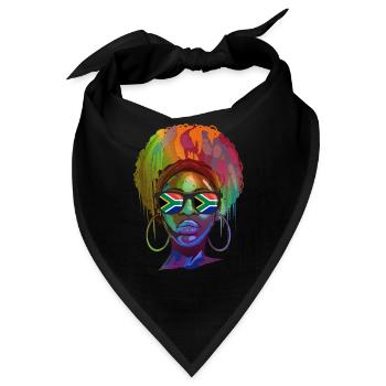 Südafrika - Bandana - Schwarz - Vorne