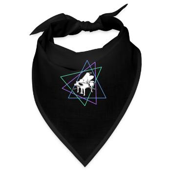 Klavier - Bandana - Schwarz - Vorne