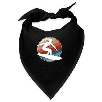 Surfen Retro - Bandana - Schwarz - Vorne