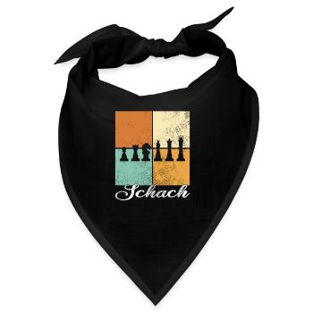 Schach - Bandana - Schwarz - Vorne