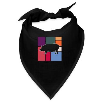 Schwein - Bandana - Schwarz - Vorne