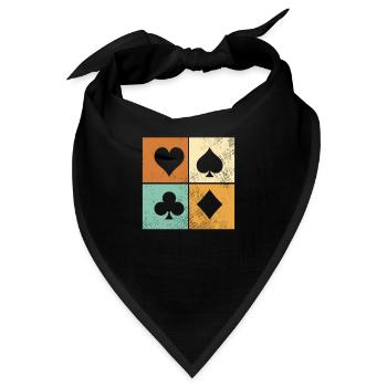 Poker - Bandana - Schwarz - Vorne