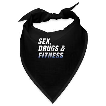 Sex drugs and fitness - Bandana - Schwarz - Vorne