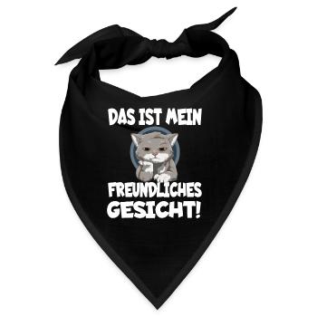 Das ist mein freundliches Gesicht - Bandana - Schwarz - Vorne