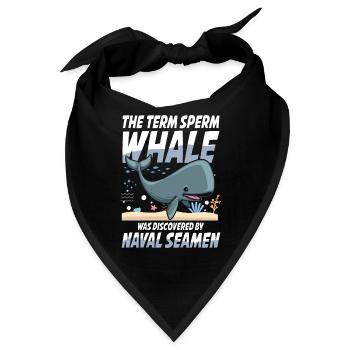 Term Sperm Whale Was Discovered By Naval Seamen - Bandana - Schwarz - Vorne