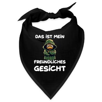 Das ist mein freundliches Gesicht Ente - Bandana - Schwarz - Vorne