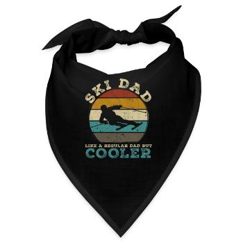 Ski Geschenk für einen Ski Dad Skifahrer Papa - Bandana - Schwarz - Vorne