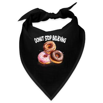 Donut Stop Believing für einen Donut-Liebhaber - Bandana - Schwarz - Vorne