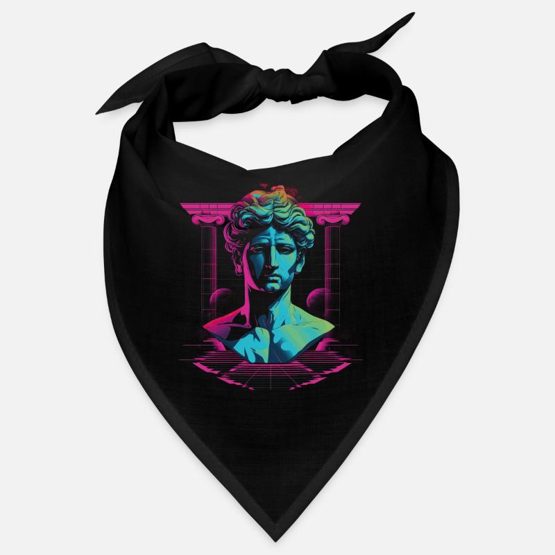 80er Klassische griechische statue Synthwave Bandana