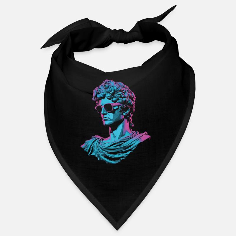 80er Klassische griechische statue Synthwave Bandana