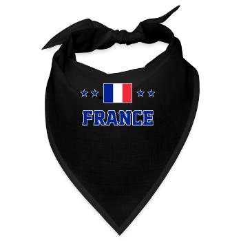 Frankreich - Bandana - Schwarz - Vorne