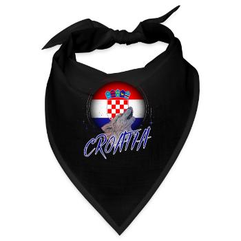 Kroatien - Bandana - Schwarz - Vorne