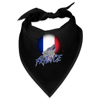 Frankreich - Bandana - Schwarz - Vorne