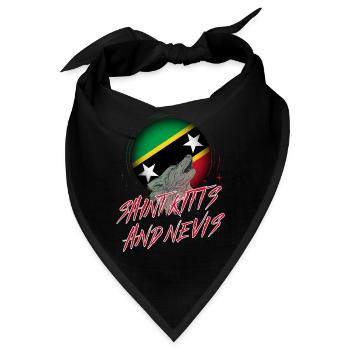 St. Kitts und Nevis - Bandana - Schwarz - Vorne