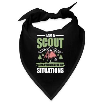 I AM A SCOUT für einen Pfadfinder und - Bandana - Schwarz - Vorne