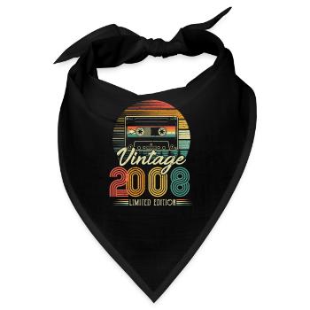 2008 geburtstag perspektive - Bandana - Schwarz - Vorne