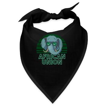 Afrikanische Union - Bandana - Schwarz - Vorne