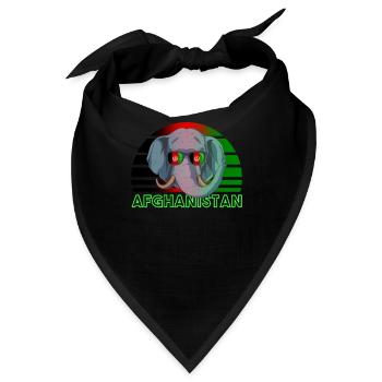 Afghanistan - Bandana - Schwarz - Vorne