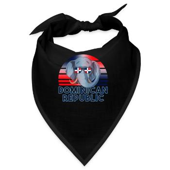 Dominikanische Republik - Bandana - Schwarz - Vorne