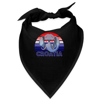 Kroatien - Bandana - Schwarz - Vorne