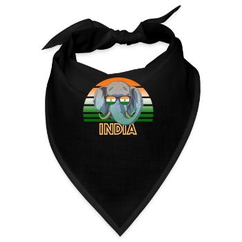 Indien - Bandana - Schwarz - Vorne