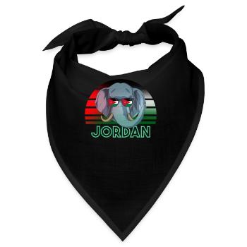 Jordanien - Bandana - Schwarz - Vorne