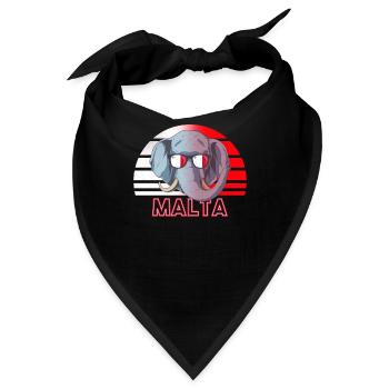 Malta - Bandana - Schwarz - Vorne