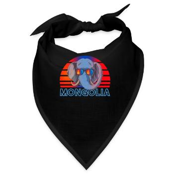Mongolei - Bandana - Schwarz - Vorne