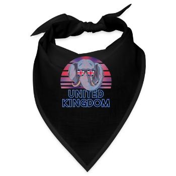 Großbritannien - Bandana - Schwarz - Vorne