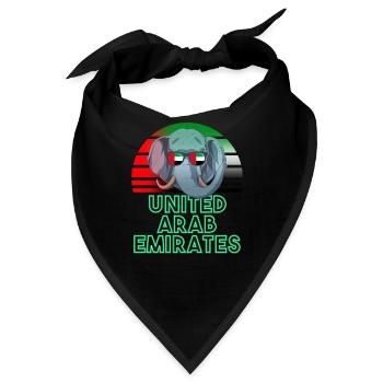 Vereinigte Arabische Emirate - Bandana - Schwarz - Vorne