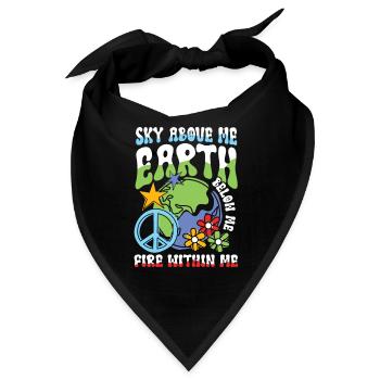 Sky Above Me Earth Below Me Fire Within Me - Bandana - Schwarz - Vorne