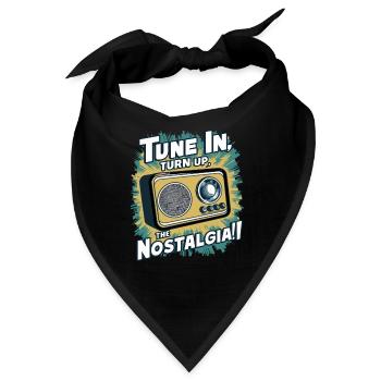 Tune In, Turn Up the Nostalgia with Vintage Radio - Bandana - Schwarz - Vorne