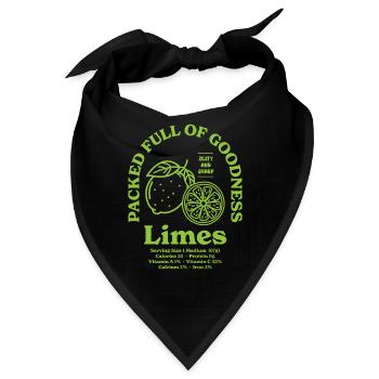 Limetten Ernährung - Bandana - Schwarz - Vorne