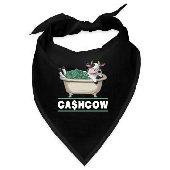 Cash Cow für einen Investor Anleger Sparer - Bandana - Schwarz - Vorne