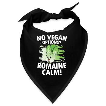 No Vegan Options Romaine Calm für Veganer und - Bandana - Schwarz - Vorne
