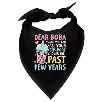 Lustiger Bubble Tea Spruch für einen Bubble Tea - Bandana - Schwarz - Vorne